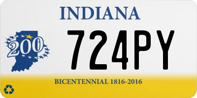 IN license plate 724PY