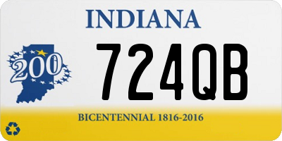 IN license plate 724QB