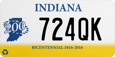 IN license plate 724QK