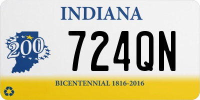 IN license plate 724QN