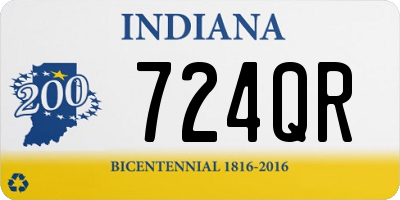 IN license plate 724QR