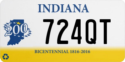 IN license plate 724QT