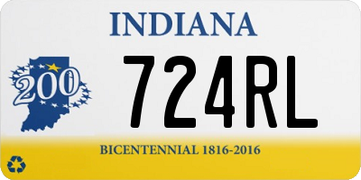 IN license plate 724RL