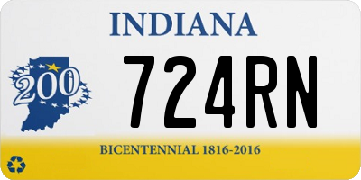 IN license plate 724RN