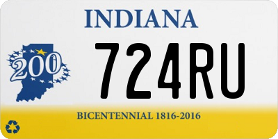 IN license plate 724RU