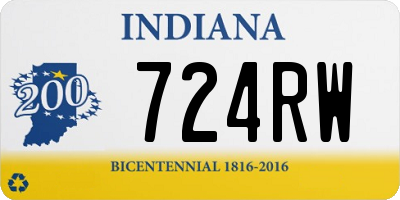 IN license plate 724RW