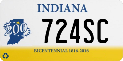 IN license plate 724SC