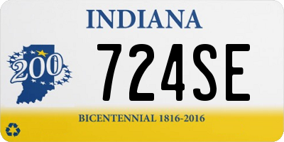 IN license plate 724SE