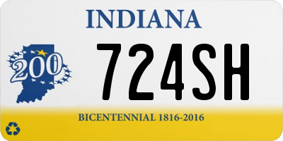 IN license plate 724SH