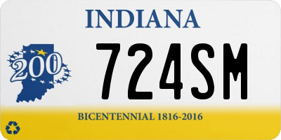 IN license plate 724SM