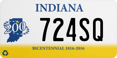 IN license plate 724SQ