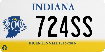 IN license plate 724SS
