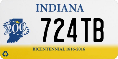 IN license plate 724TB