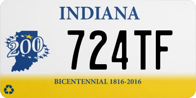 IN license plate 724TF