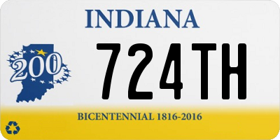 IN license plate 724TH