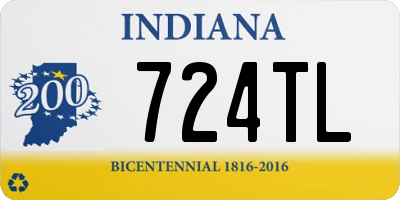 IN license plate 724TL