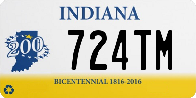 IN license plate 724TM