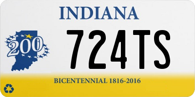 IN license plate 724TS