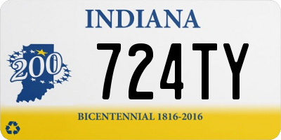 IN license plate 724TY