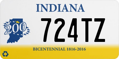 IN license plate 724TZ