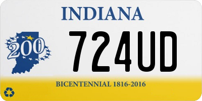 IN license plate 724UD