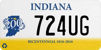 IN license plate 724UG