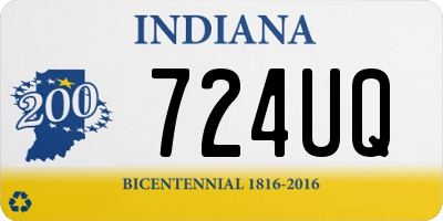 IN license plate 724UQ