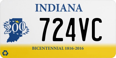IN license plate 724VC