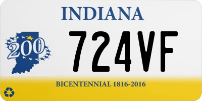 IN license plate 724VF