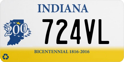 IN license plate 724VL