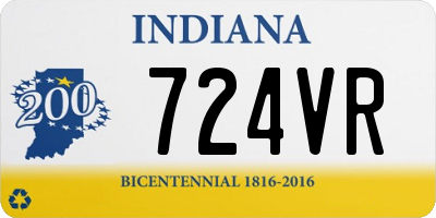 IN license plate 724VR