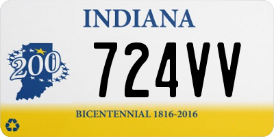 IN license plate 724VV