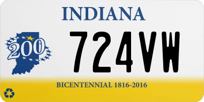 IN license plate 724VW