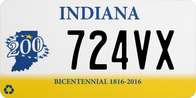 IN license plate 724VX