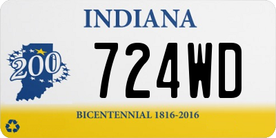 IN license plate 724WD