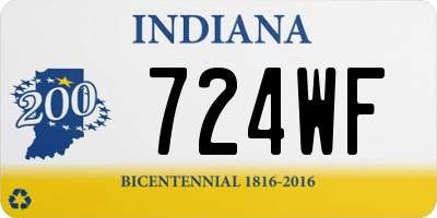 IN license plate 724WF