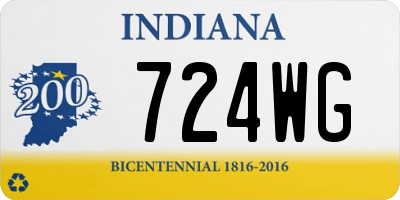 IN license plate 724WG