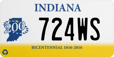 IN license plate 724WS