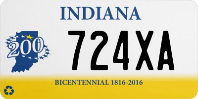 IN license plate 724XA