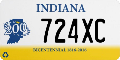 IN license plate 724XC