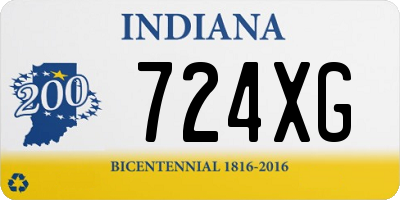 IN license plate 724XG