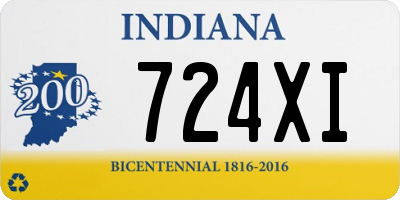 IN license plate 724XI