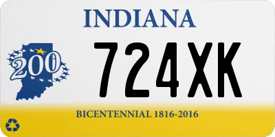 IN license plate 724XK