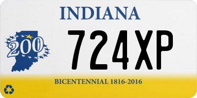 IN license plate 724XP