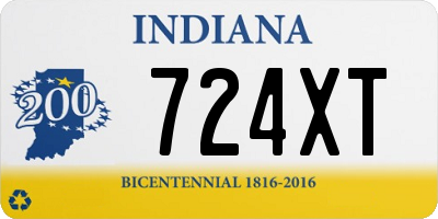 IN license plate 724XT