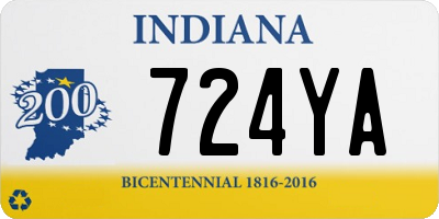 IN license plate 724YA