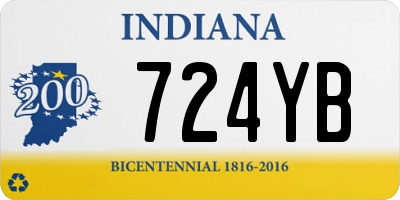IN license plate 724YB