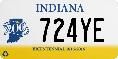 IN license plate 724YE