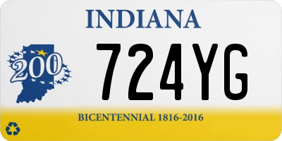 IN license plate 724YG