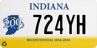 IN license plate 724YH